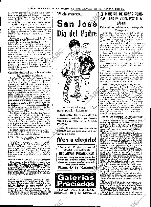 ABC MADRID 14-03-1972 página 28