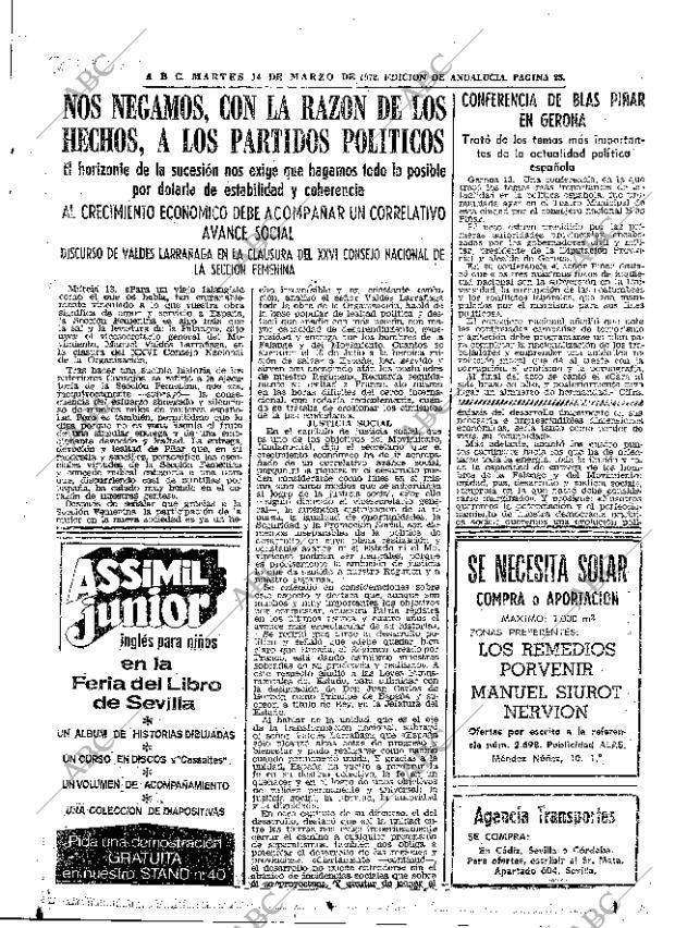 ABC SEVILLA 14-03-1972 página 25