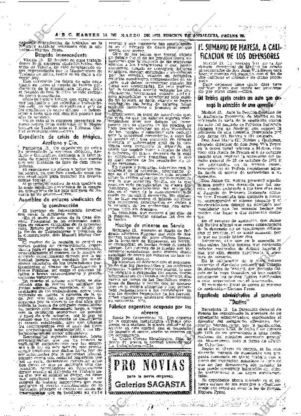 ABC SEVILLA 14-03-1972 página 28