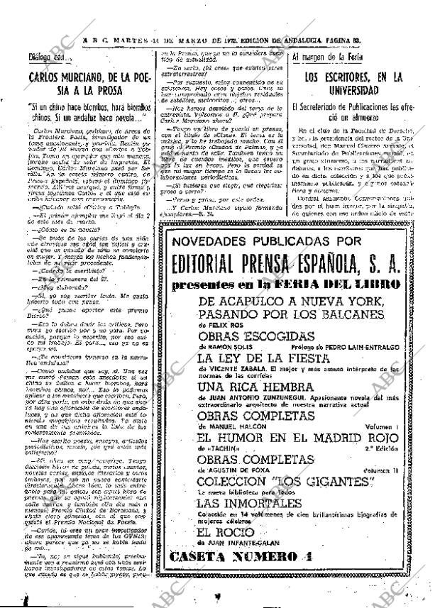 ABC SEVILLA 14-03-1972 página 33