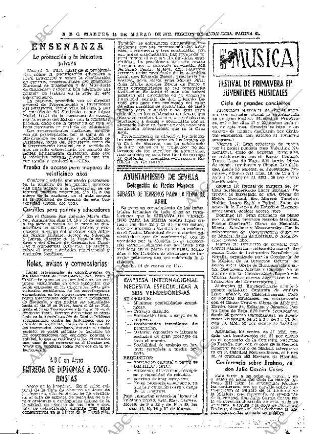 ABC SEVILLA 14-03-1972 página 41