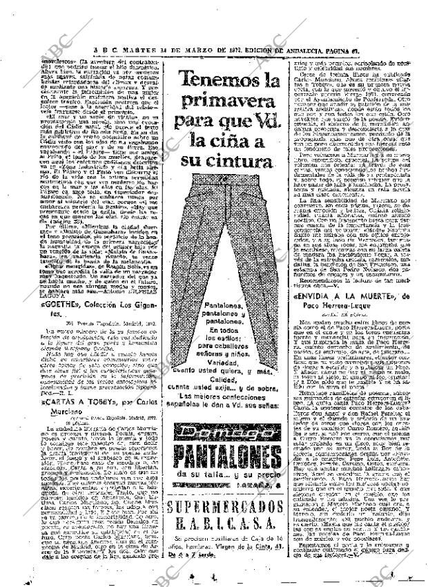 ABC SEVILLA 14-03-1972 página 67