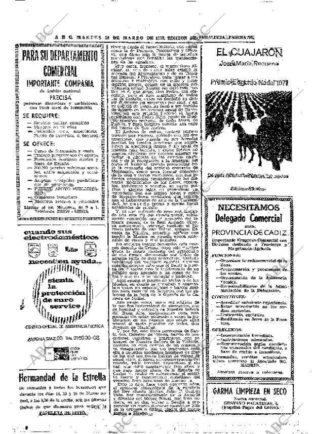 ABC SEVILLA 14-03-1972 página 74