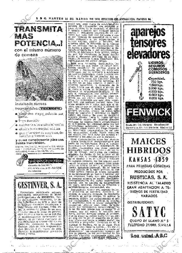 ABC SEVILLA 14-03-1972 página 84