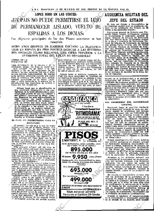 ABC MADRID 15-03-1972 página 27