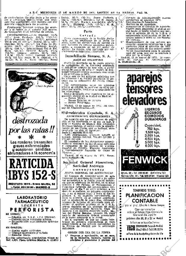 ABC MADRID 15-03-1972 página 70