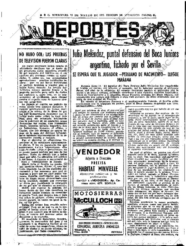 ABC SEVILLA 15-03-1972 página 61