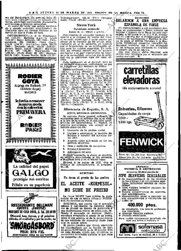 ABC MADRID 16-03-1972 página 74