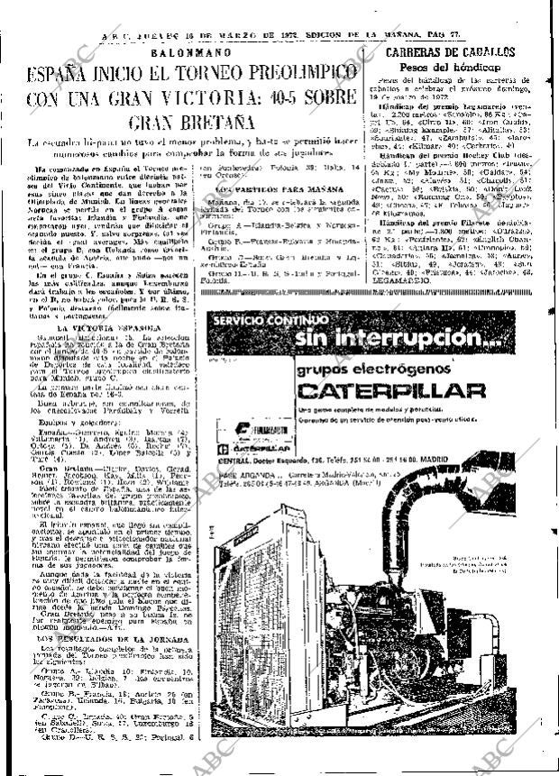 ABC MADRID 16-03-1972 página 77