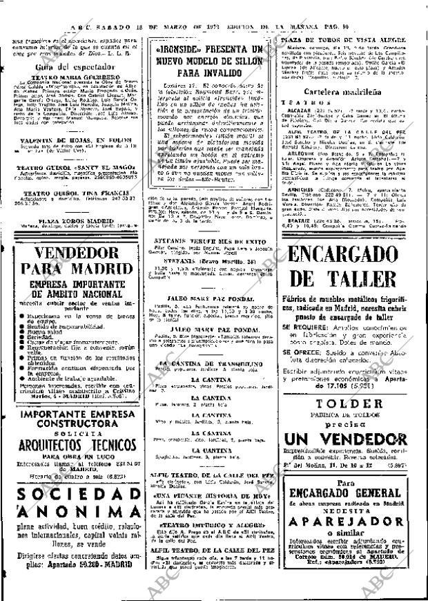 ABC MADRID 18-03-1972 página 90