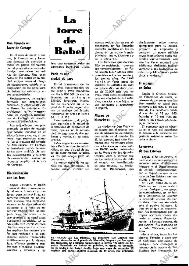 BLANCO Y NEGRO MADRID 18-03-1972 página 69