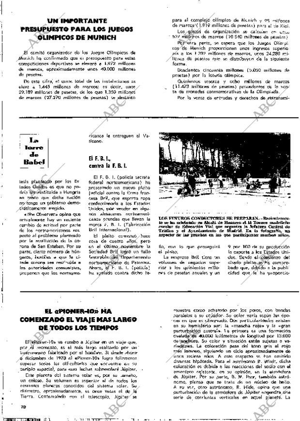 BLANCO Y NEGRO MADRID 18-03-1972 página 70