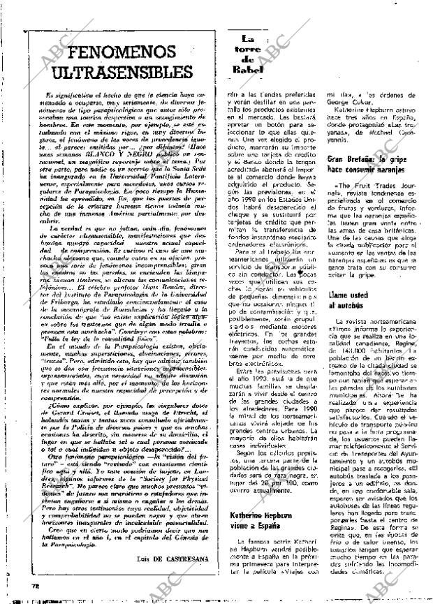 BLANCO Y NEGRO MADRID 18-03-1972 página 72