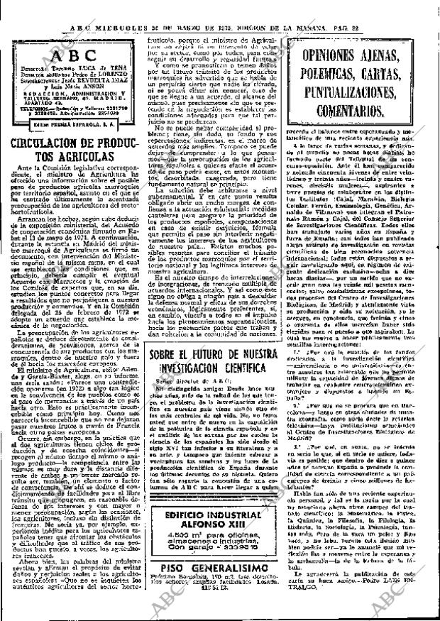 ABC MADRID 22-03-1972 página 22