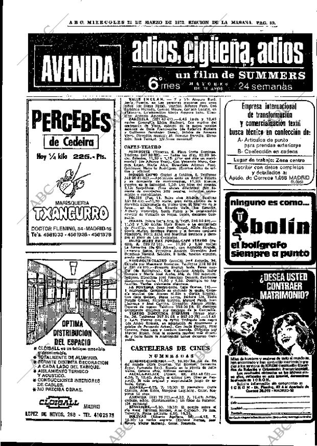 ABC MADRID 22-03-1972 página 89