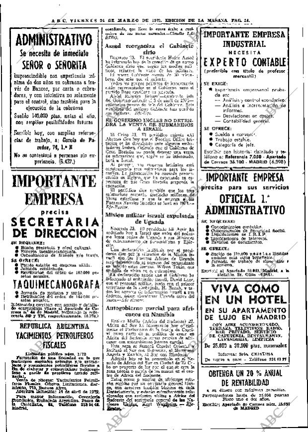 ABC MADRID 24-03-1972 página 24