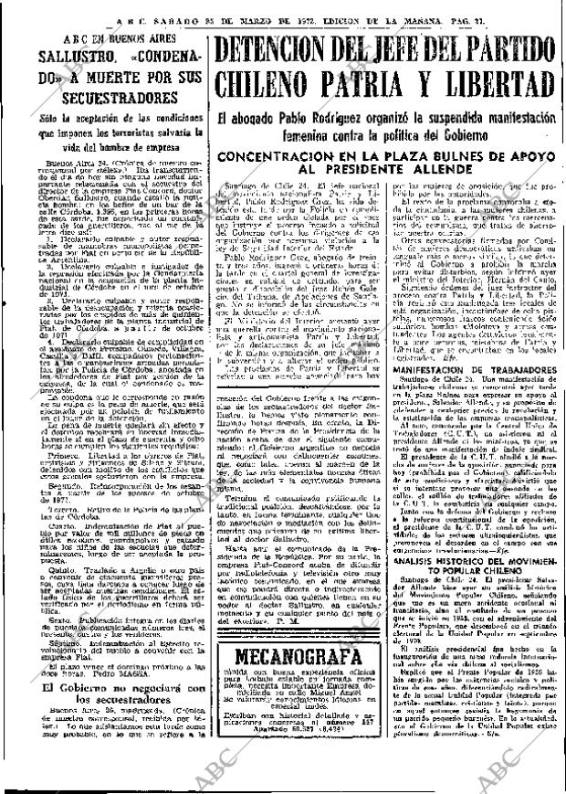 ABC MADRID 25-03-1972 página 27