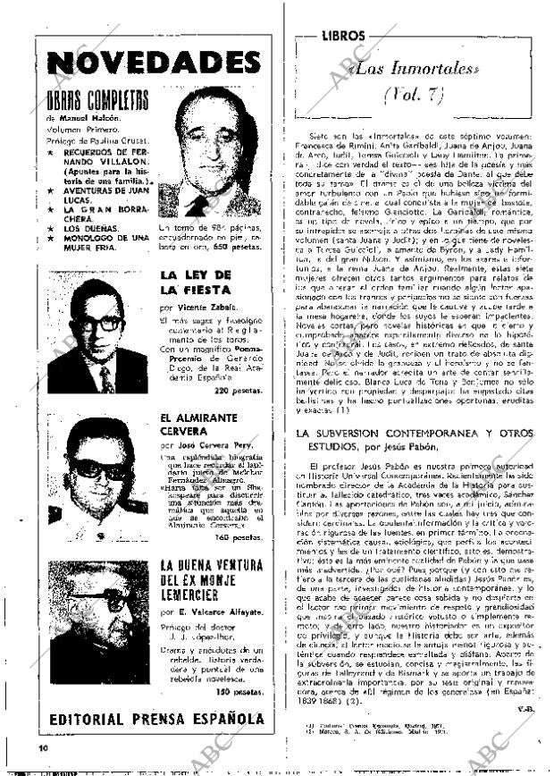 BLANCO Y NEGRO MADRID 25-03-1972 página 10