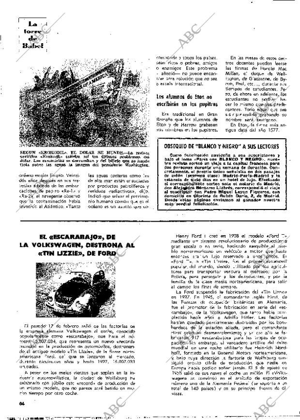 BLANCO Y NEGRO MADRID 25-03-1972 página 64