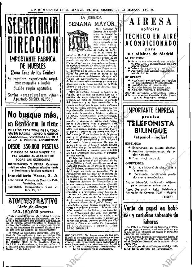 ABC MADRID 28-03-1972 página 24
