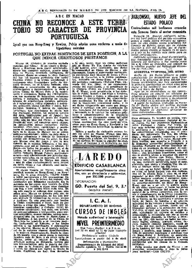 ABC MADRID 29-03-1972 página 19