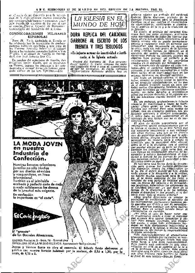 ABC MADRID 29-03-1972 página 21