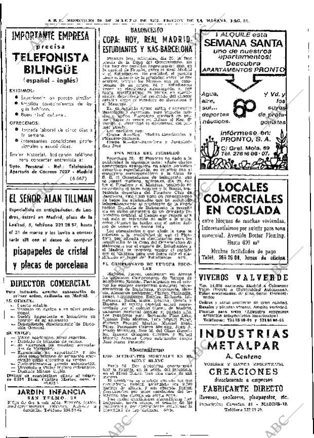 ABC MADRID 29-03-1972 página 54