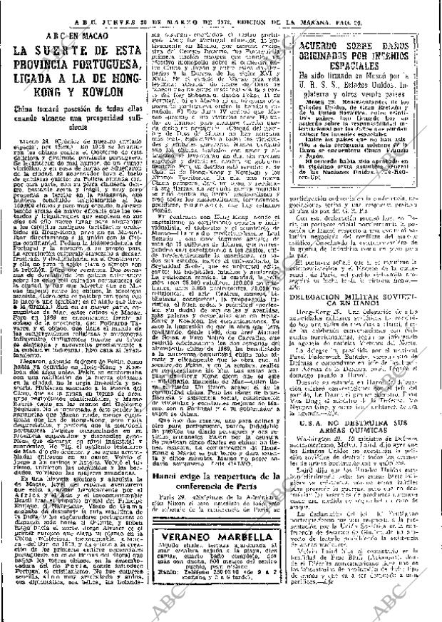 ABC MADRID 30-03-1972 página 20