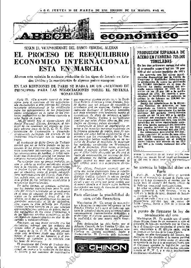 ABC MADRID 30-03-1972 página 45