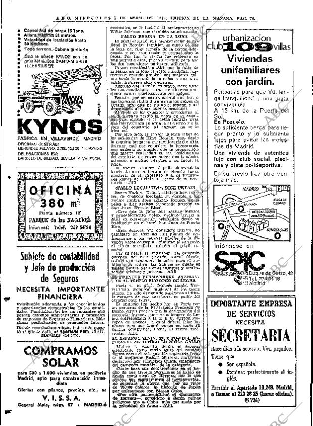 ABC MADRID 05-04-1972 página 70