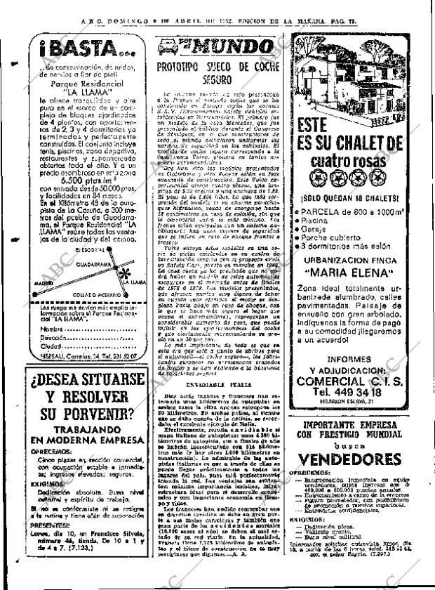 ABC MADRID 09-04-1972 página 72