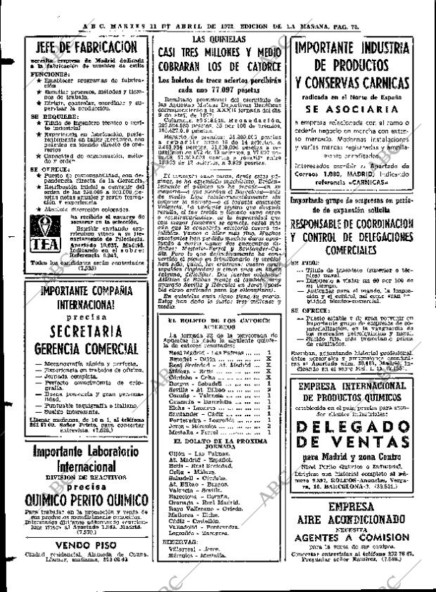 ABC MADRID 11-04-1972 página 72