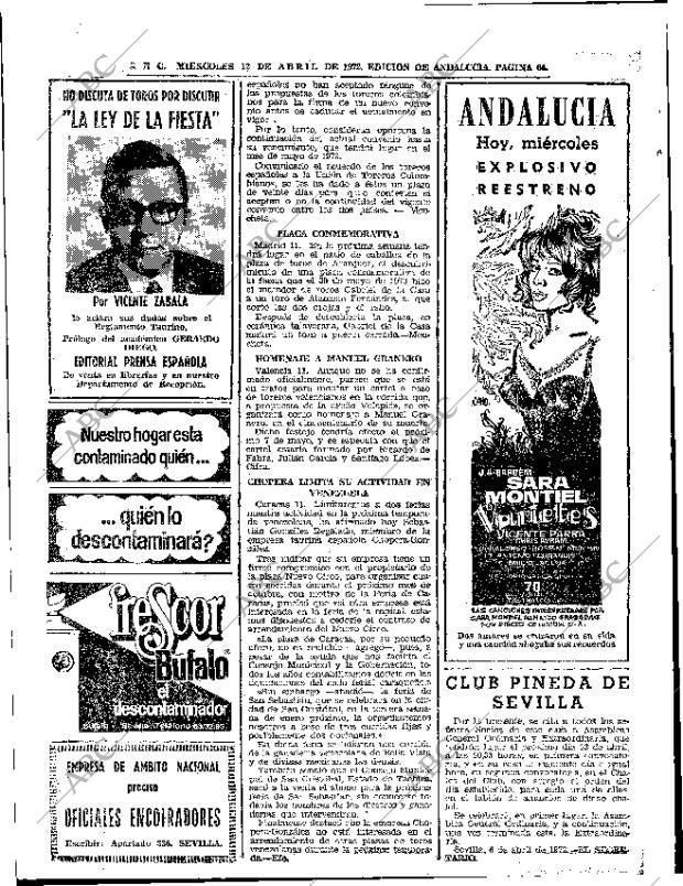 ABC SEVILLA 12-04-1972 página 64