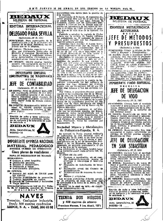 ABC MADRID 13-04-1972 página 72