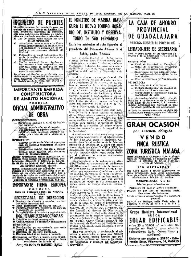 ABC MADRID 14-04-1972 página 42