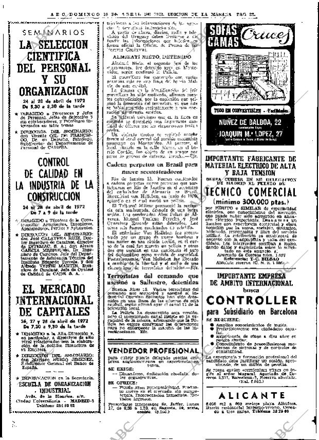 ABC MADRID 16-04-1972 página 22
