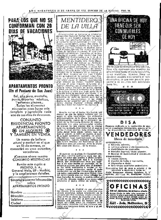 ABC MADRID 19-04-1972 página 54