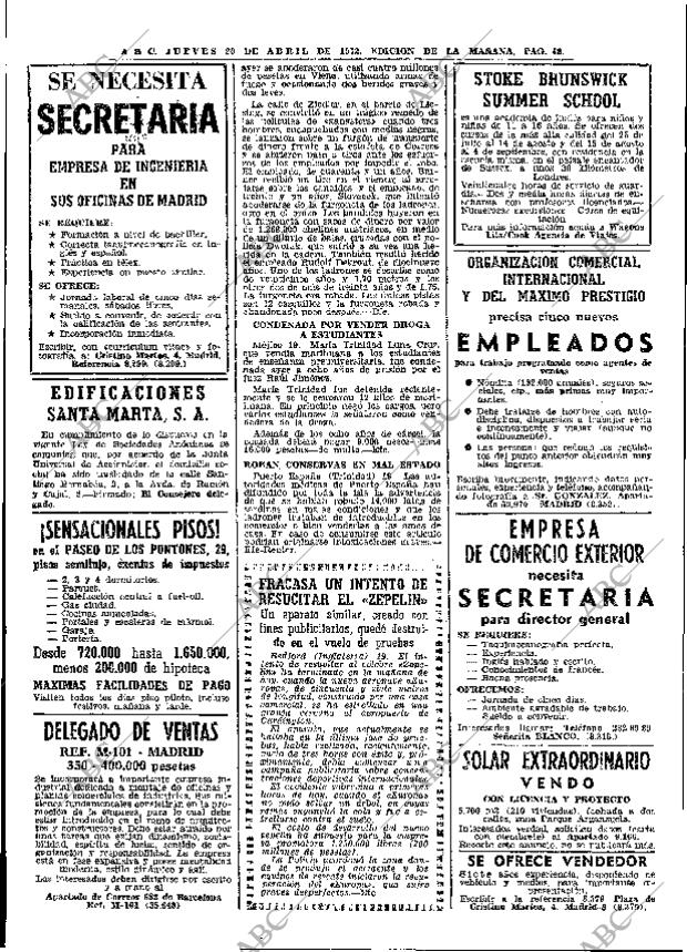 ABC MADRID 20-04-1972 página 48