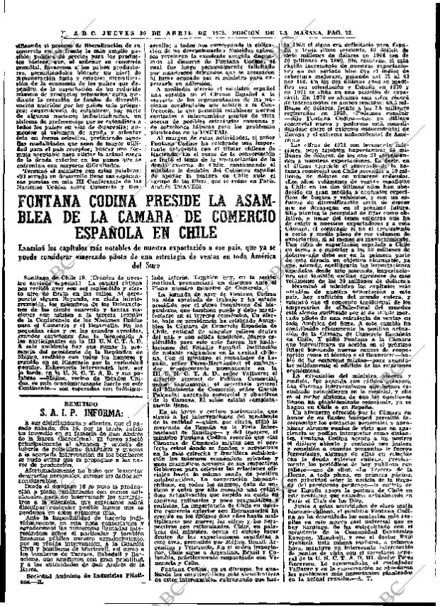 ABC MADRID 20-04-1972 página 72