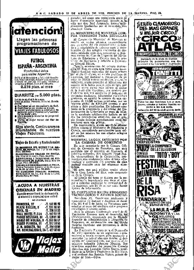 ABC MADRID 22-04-1972 página 54