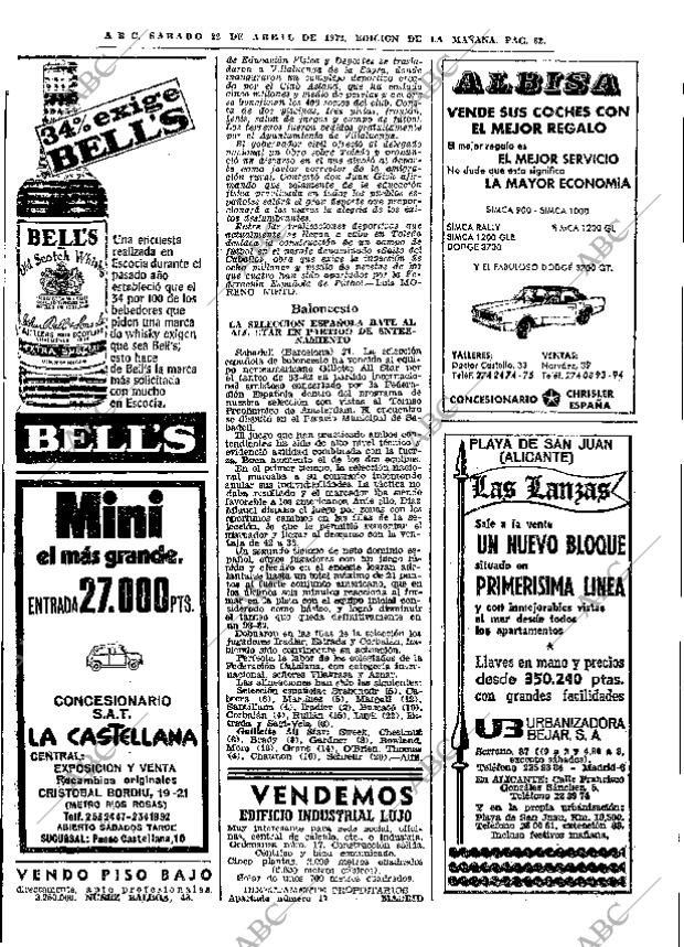 ABC MADRID 22-04-1972 página 82