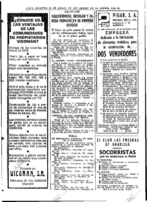 ABC MADRID 25-04-1972 página 84