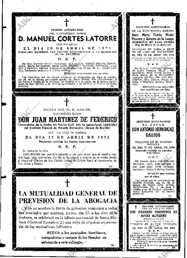 ABC MADRID 26-04-1972 página 116