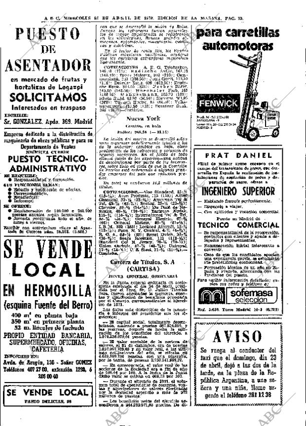 ABC MADRID 26-04-1972 página 72