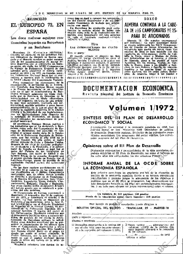 ABC MADRID 26-04-1972 página 77