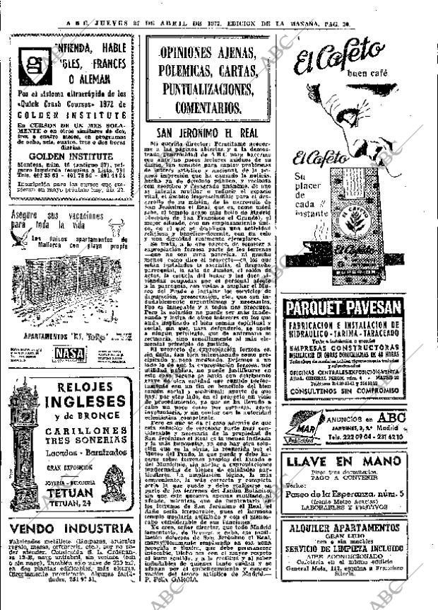 ABC MADRID 27-04-1972 página 30