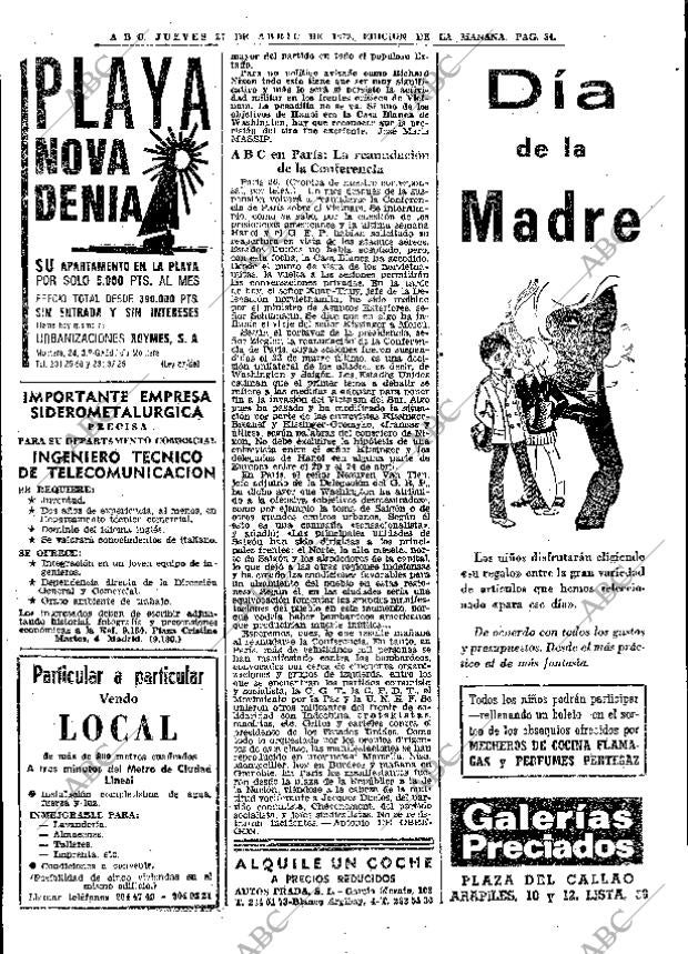 ABC MADRID 27-04-1972 página 34