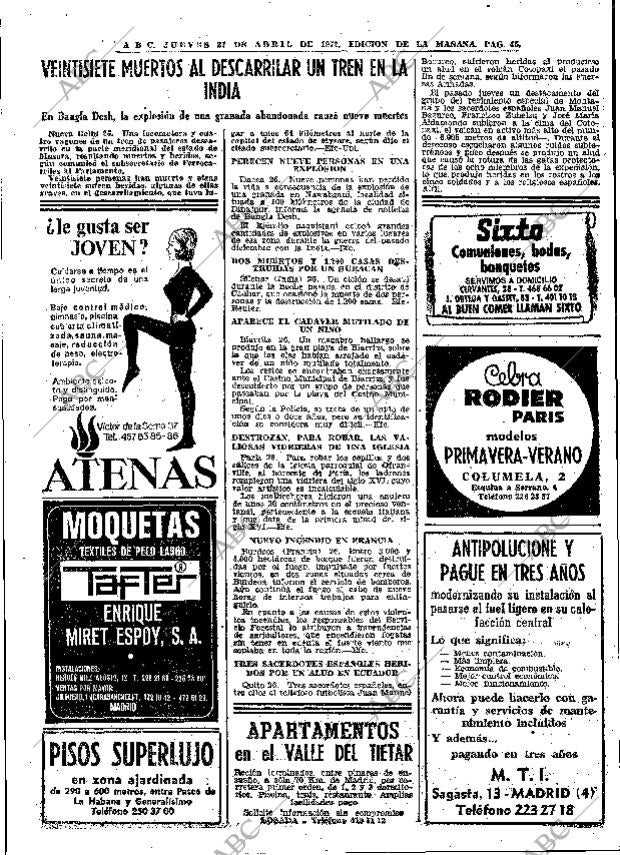 ABC MADRID 27-04-1972 página 45