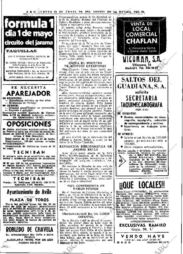 ABC MADRID 27-04-1972 página 62