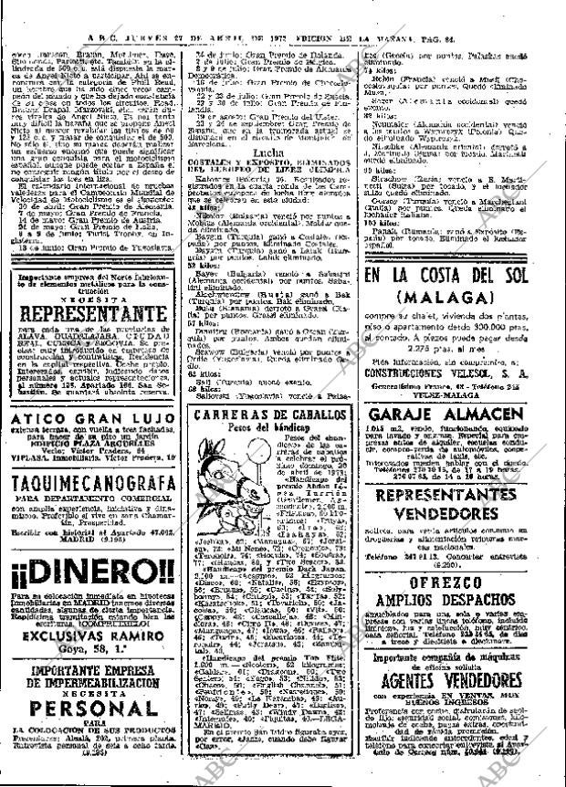ABC MADRID 27-04-1972 página 84
